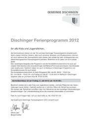 Dischinger Ferienprogramm 2012 - Dischingen