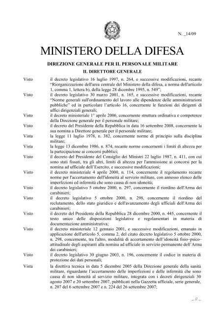 Decreto (.pdf) - Carabinieri