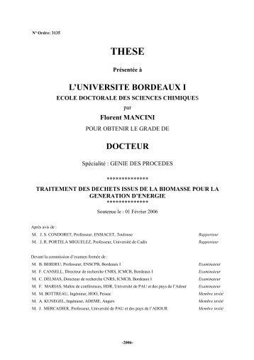 Traitement des dÃ©chets issus de la biomasse pour - UniversitÃ© ...