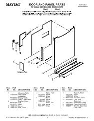 DOOR AND PANEL PARTS - Maytag