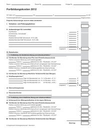 Fortbildungskosten 2012 - Akademische Arbeitsgemeinschaft Verlag