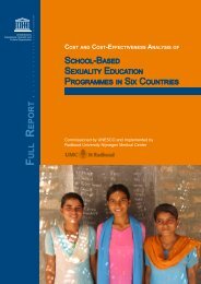 Cost and cost-effectiveness analysis of school-based sexuality ...