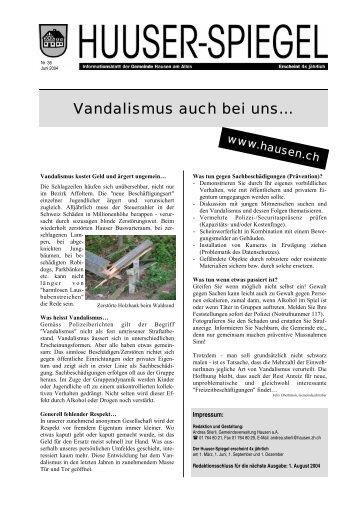 Juni - August [PDF, 1.00 MB] - Gemeinde Hausen am Albis