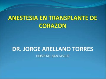 anestesia en transplante de corazon