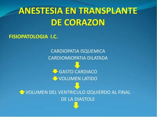 anestesia en transplante de corazon