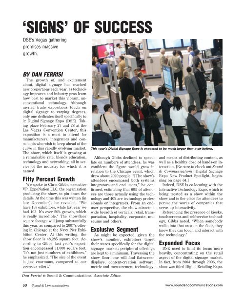 Sound and Communications - February 2008 Issue