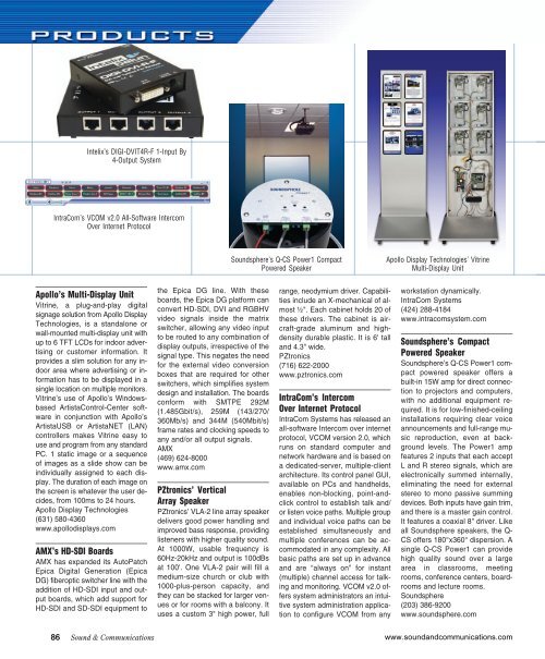 Sound and Communications - February 2008 Issue