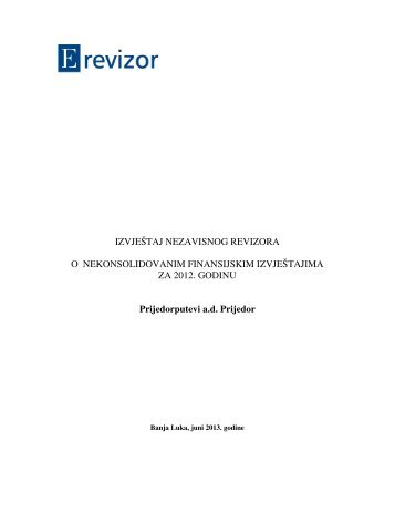 RFI Prijedorputevi a.d. 2012..pdf - Blberza.com