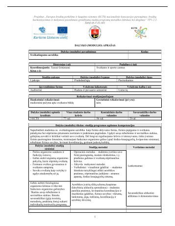 Sveikatingumo aerobika - VU Sveikatos ir sporto centras