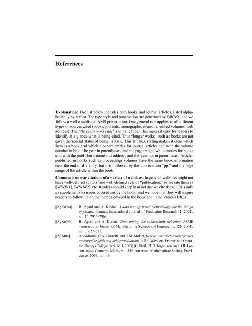 References - Mathematical Sciences - University of Iowa