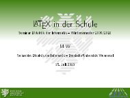 LaTeX in der Schule - Didaktik der Informatik - Bergische UniversitÃ¤t ...