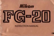 Nikon FG-20 Instruction Manual