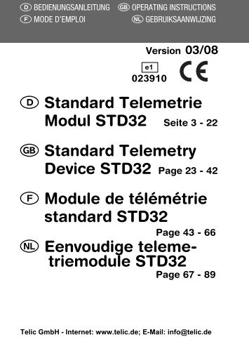 Bedienungsanleitung / User Guide - Telic