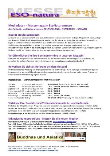 DOWNLOAD Mediadaten und Infos - EsoNatura Messen