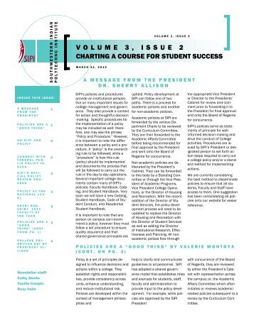 volume 3, issue 2 charting a course for student success