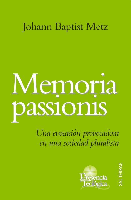memoria passionis - Editorial Sal Terrae