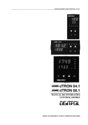 Controlador DTRON 04.1 E 08.1 Jumo - Digitrol