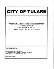 Specifications - City of Tulare