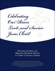 Funeral Workbook - Christ Covenant Church