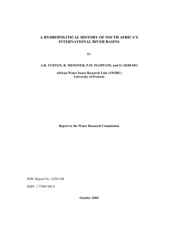 a hydropolitical history of south africa's international river basins