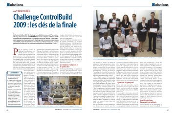 Challenge ControlBuild 2009, les clÃ©s de la finale - Mesures