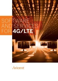 SOFTWARE AND SERVICES FOR 4G/LTE - Aricent