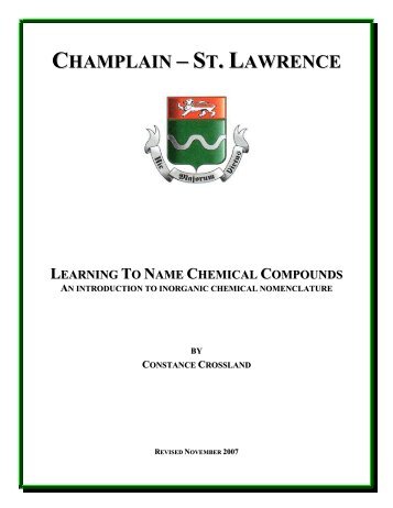 Naming Compounds - SLC Home Page