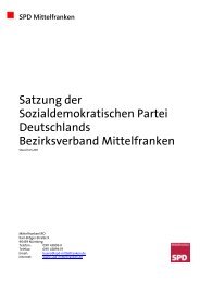 Satzung der Sozialdemokratischen Partei ... - SPD Mittelfranken