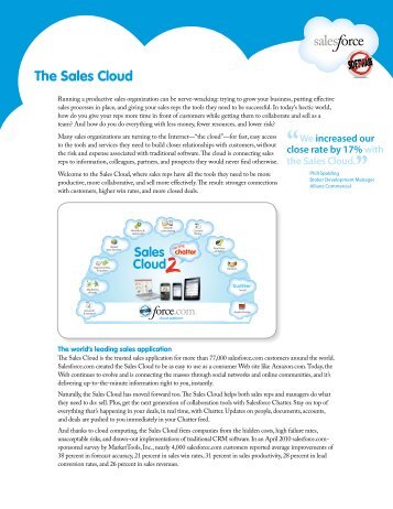 The Sales Cloud datasheet - Salesforce.com
