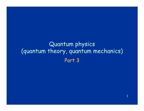 Quantum Physics Quantum Theory Quantum Mechanics