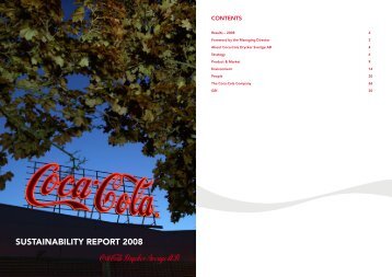 SUSTAINABILITY REPORT 2008 - Coca-Cola