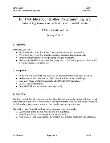 EE 149: Microcontroller Programming in C - Chess - University of ...
