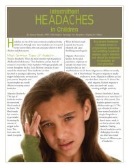 Intermittent Headaches in Children - Elliot Hospital