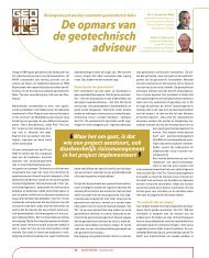 Opmars geotechnisch adviseur - GeoTechniek