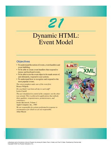 Dynamic HTML: Event Model - Pearson Learning Solutions