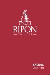 CATALOG 2008-2009 - Ripon College