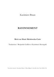 Kazimierz Braun RAYONNEMENT - BibliothÃ¨que Polonaise Ã  Paris