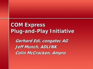 COM Express PnP Initiative - Ampro