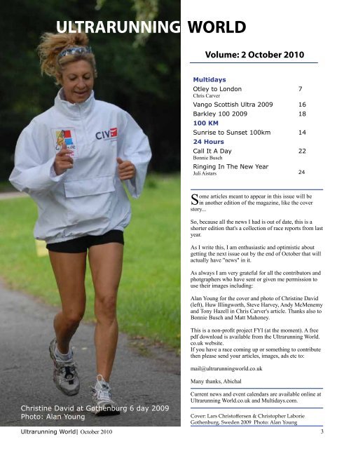 October 2010 - Ultrarunning World