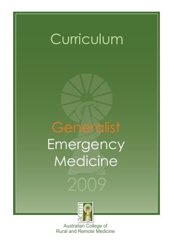 ACRRM GEM Curriculum - Final July09 - Australian College of Rural ...