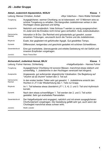 JG - Jodler Gruppe - ZSJV