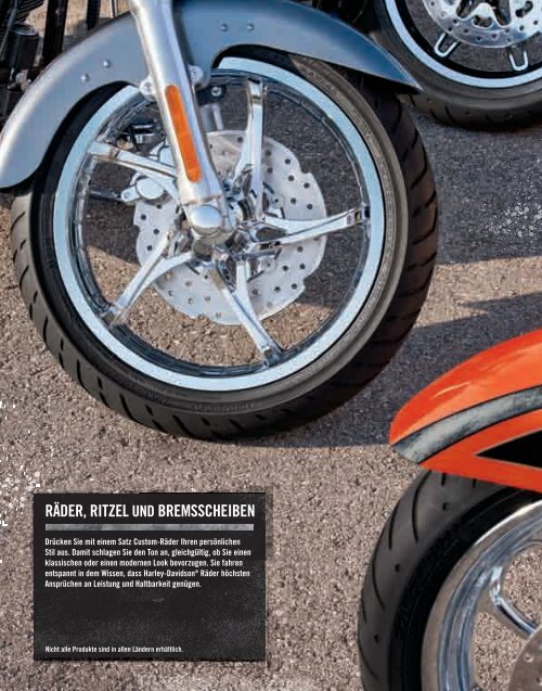 räder, ritzel und bremsscheiben - Harley-Davidson Tuttlingen ...