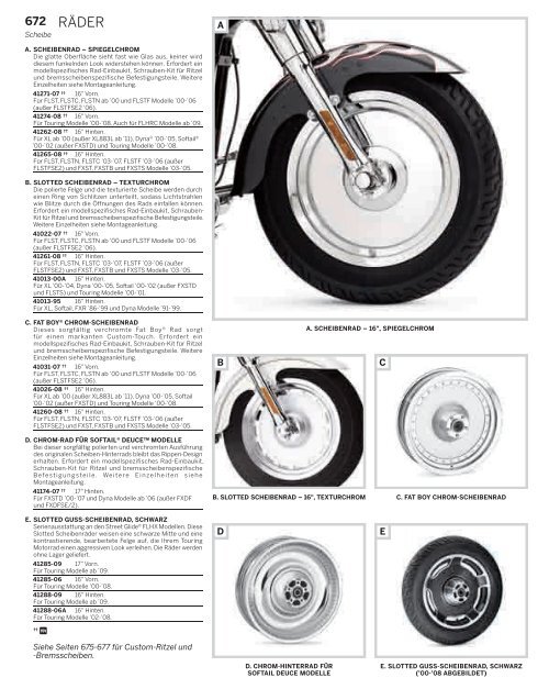 räder, ritzel und bremsscheiben - Harley-Davidson Tuttlingen ...