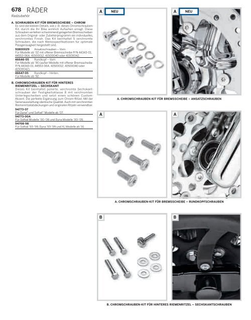 räder, ritzel und bremsscheiben - Harley-Davidson Tuttlingen ...