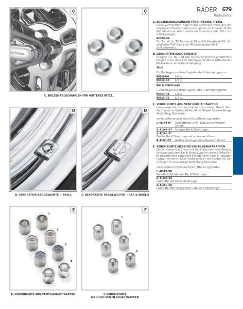 räder, ritzel und bremsscheiben - Harley-Davidson Tuttlingen ...