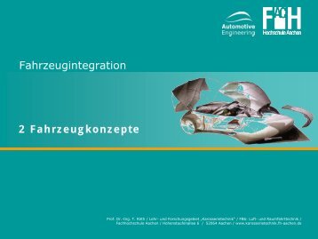 Kap 02 Fahrzeugkonzepte - Karosserietechnik FH Aachen