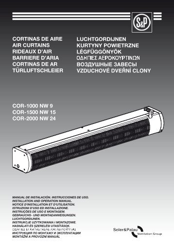 cor-1000 nw 9 cor-1500 nw 15 cor-2000 nw 24 cortinas de aire air ...