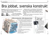 Bra jobbat, svenska konstrukt - Elektroniktidningen