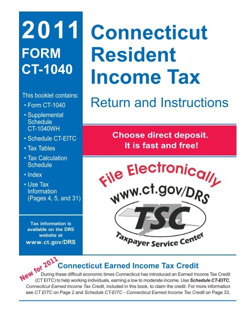CT-1040 Instructions, 2011 Connecticut Resident Income Tax - CT.gov