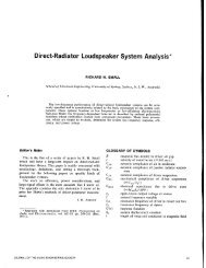 Direct-Radiator Loudspeaker System Analysis